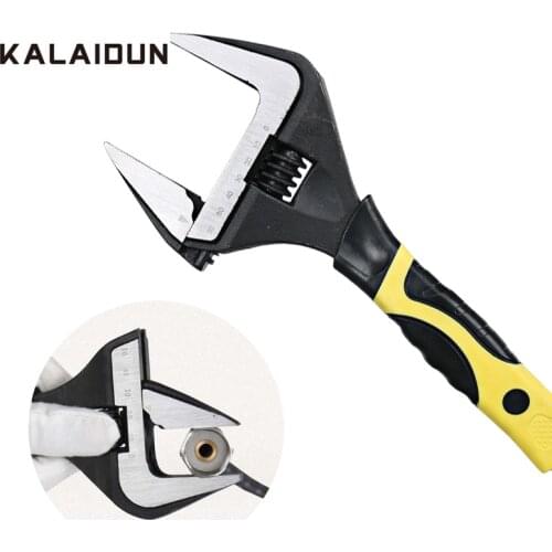 KALAIDUN Adjustable Large Open Wrench Universal Spanner Key Carbon Steel Home Repair Hand Tool For Water Pipe Screw Nut Bathroom