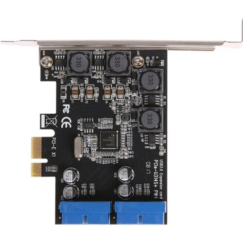 USB 3.0 PCIE PCI Express Control Card Adapter Desktop Front PCIe Transfer USB3.0 19PIN Interface Adapter Card