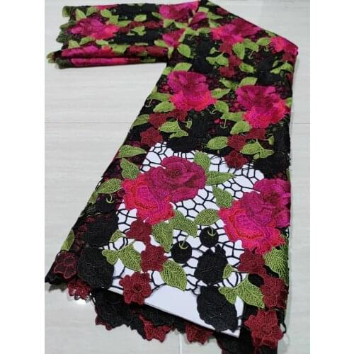 High Quality Water Soluble Lace Guipure Lace Fabric Multicolor Nigerian Lace Fabric 2020 African French Cord Lace For Wedding JY