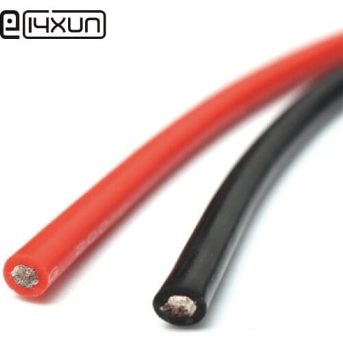 1.5 Meter Red and 1.5 Meter Black Silicon Wire 10AWG Heatproof Soft Silicone Silica Gel Wire Cable