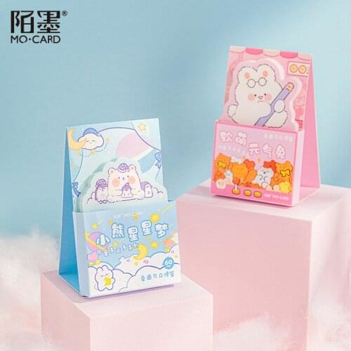 1pc Desktop Stand-up Cartoon Cat Panda Rabbit DIY Memo Pads Student Stationery