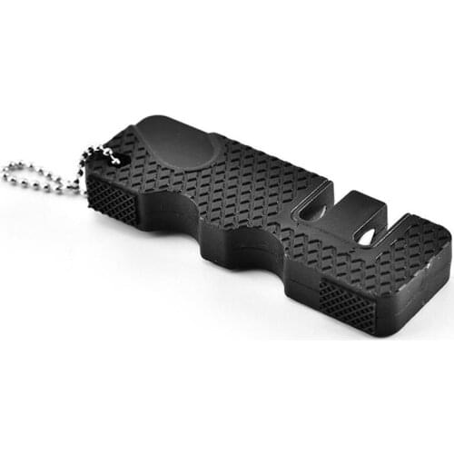 1Pcs Portable Sharpening Tool Multi-functional Outdoor Portable Multi-functional Tungsten Steel Sharpener Ceramic Sharpener