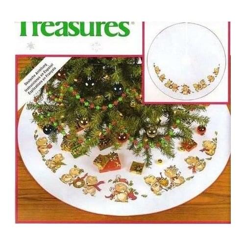 14/16/18/27/28 Free delivery Top Quality lovely counted cross stitch kit Christmas Bear Table Skirt Cloth JCA Nee