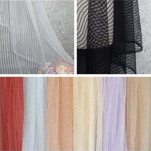 150cm Wide Micro-elastic Soft Mesh Tulle Lace Fabric DIY Dress Curtain Background Cloth Embroidery Mesh Baby Clothing Fabric