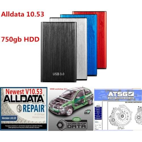 2020 hot Auto repair software alldata 10.53 Car repair data software with 750gb HDD for most car Vehicles alldata software