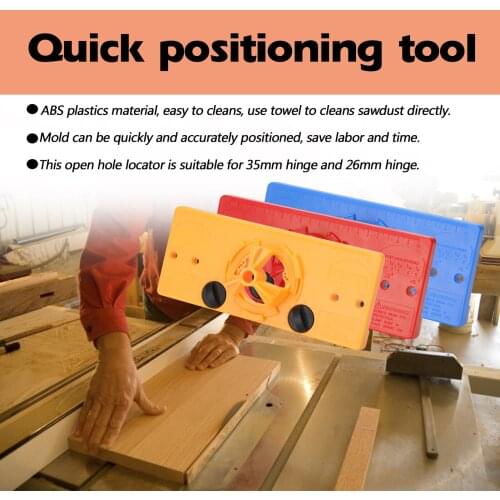 35MM Hole Locator Wood Hinge Opener Hinge Punch Hinge Opener Woodworking Drilling Tools Hole Drill Guide Wood Cutter Concealed