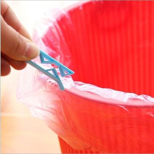 8Pcs Plastic Garbage Rubbish Trash Can Bag Clip Clamp Holder Mini Home Office Tools