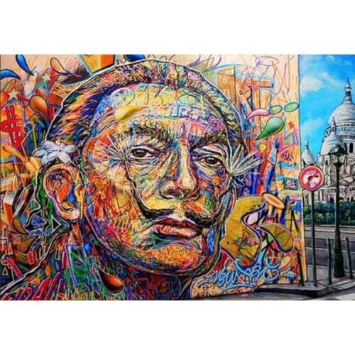 Abstract Salvador Dali Graffiti Art Canvas Paintings Wall Art Posters And Prints Street Art Canvas Pictures Home Decor JX152