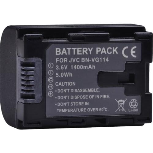 1PC 1400mAh BN-VG114 BN VG114 Replacement Camera Battery for JVC GZ-E10 GZ-E100 GZ-E15 GZ-E200 GZ-E205 GZ-E208 BN-VG107 BN-VG121