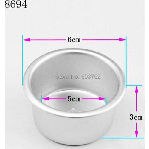 BAKEST 50pcs per lot Small 3d Wedding Round Aluminum Alloy Cake Mould DIY Baking Pans Bakeware Fondant Pudding Cups