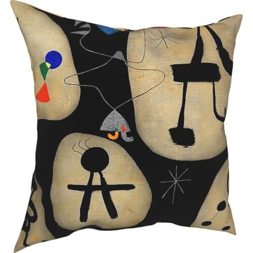 Joan Miro Music Pillowcase Decoration Art Painting Artist Cushions Throw Pillow for Living Room Polyester Double-sided Printing