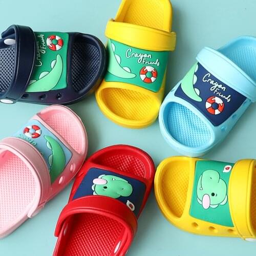 Kids Cute Beach Slippers Sandals Boys Girls Clogs Non-Slip Dinosaur Water Shoes New Summer Kids Beach Shoes toddler shoes