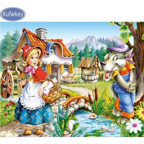 DIY,Diamond Embroidery,cartoon,wolf,5d square Diamond Painting,Cross Stitch,3D,Diamond Mosaic,home Decoration,Christmas gifts