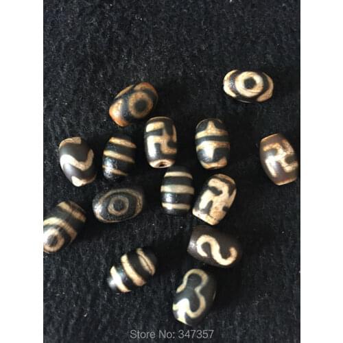 DIY Jewelry Pure natural Dzi beads Stone 8mm*12mm Tibetan Dzi beads loose Agate best offer Free Shipping