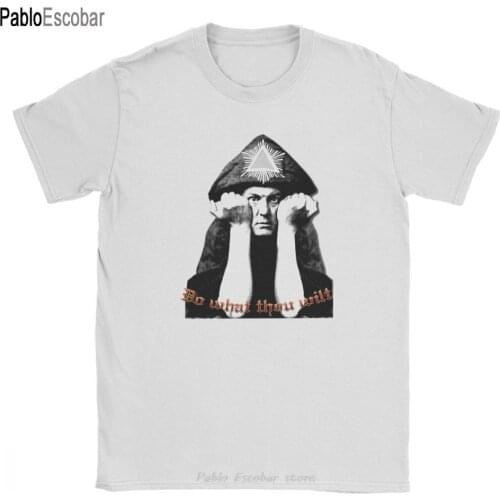 Aleister Crowley Do What Thou Wilt Men T Shirt Magic Solomon Magical Occult Magick Tee Short Sleeve T-Shirts Cotton Big Size Top