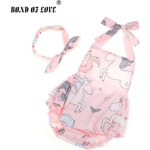 Newborn Baby Rompers Infant Romper+Headband Cotton 2 Color Infant Sleeveless Jumpsuit Newborn Baby Girls Clothes Jumpsuits