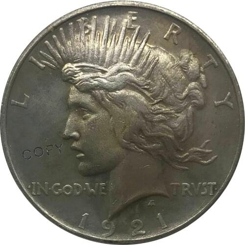 1921 United States 1 One Dollar Peace Liberty 90% Silver Copy Coin