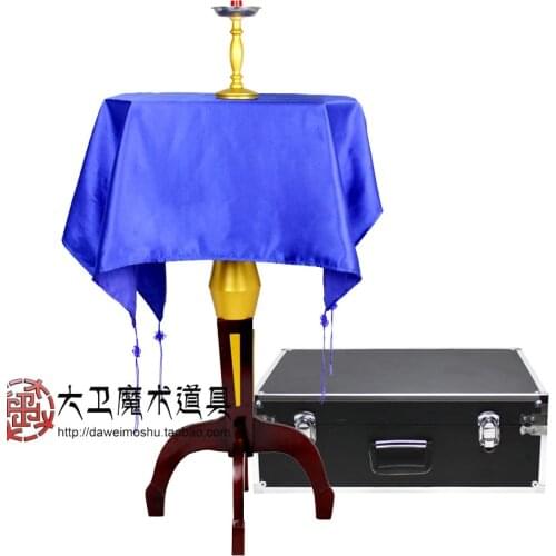 Mult-Function Floating Table (Anti Gravity Box + Metals Candlestick), Illusions,Satge Magic Props,Floating Magic Tricks