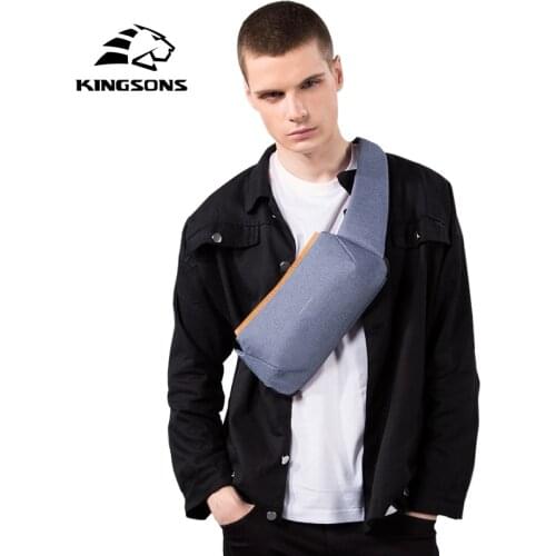 Kingsons Men Sling Chest Bag Anti-theft Crossbody Hand Pack Single Shoulder Mini Back Pack Business Running Travel Waist Bag men