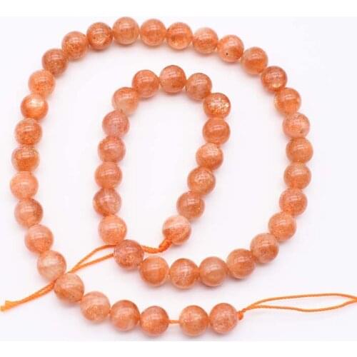 Natural AA+ smooth Golden Sunstone Beads,round stone beads For DIY necklace bracelet jewelry making 15 "free delivery