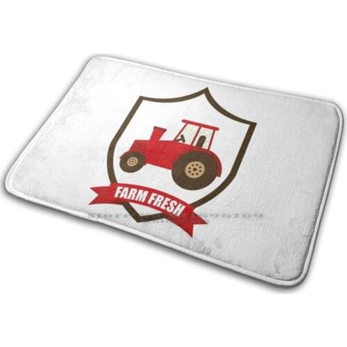 Farm Fresh , Tractor , Peasant , Farmer , My Chickens Work In The Field 13 Mat Rug Carpet Anti-Slip Bedroom Entrance Door Mat
