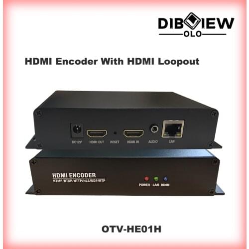OTV-HE01H NDI HX SRT HLS Streaming Media Video H265 HEVC H264 HDMI IPTV Encoder With loopout Facebook Youtube RTSP Live project