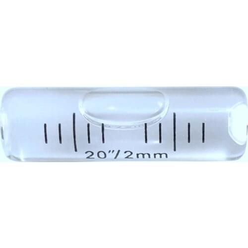 QASE High Precision Glass Long Tube Horizontal Level Vials Bubble Spirit Bubble Level Size 11*36mm Accuracy 20"/2mm