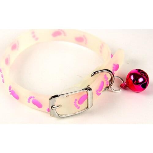Adjustable Glowing Pet Collars Luminous Rubber Neck Ring Cat Dog Accessories MUMR999