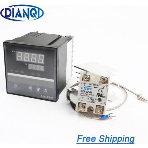 Temperature controller switch REX-C900 Rex C900 solid state relay SSR relay Output Universal input K type 220V