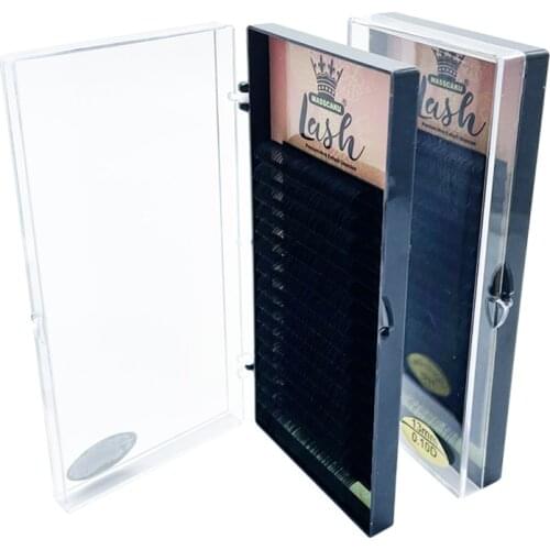 MASSCAKU 16rows 8~20mm premium soft korean individual eyelash extension private label extension makeup maquiagem cilios tool