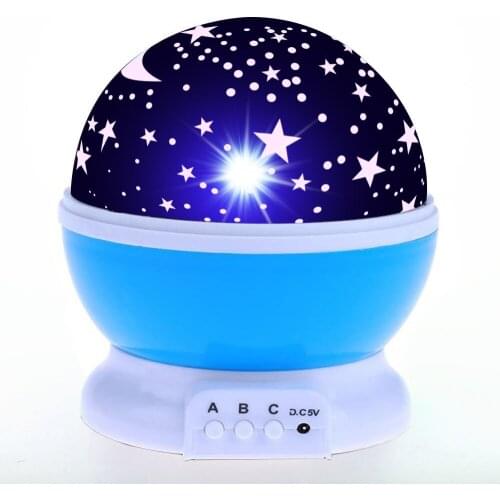 LED Night Light Projector Star Moon Sky Rotating usb Battery Operated Bedside Lamp For Children Kids Baby Bedroom Nursery Gifts