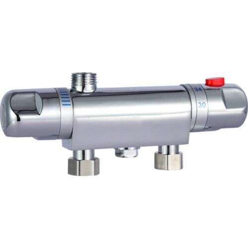 Temperature Control Thermostatic Bath Mixer Shower Water Valve Faucet Mixer Tap Replacement Valve Outlet Wall Mounted Bathroom