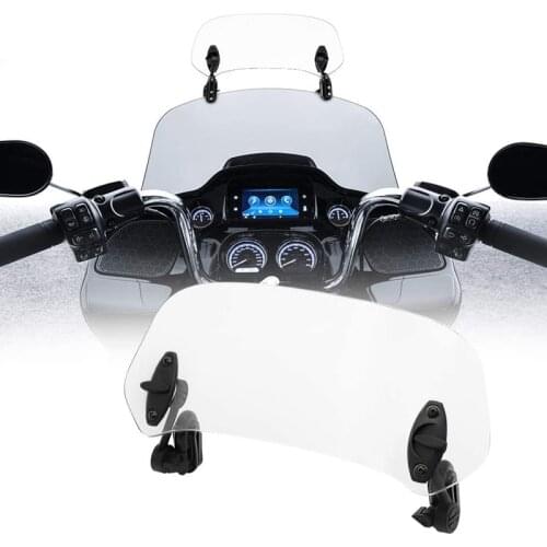 Motorcycle Windshield Extension - Universal Adjustable Clip-on Windsn Extender- for Honda Suzuki Kawasaki Yamaha