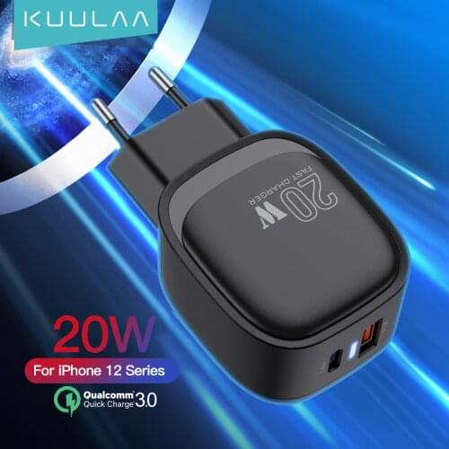 KUULAA Gan 20W USB C Charger Fast Charging 4.0 3.0 QC4.0 QC PD3.0 PD USB-C Type C Fast USB Charger For IPhone 12 Pro Max Macbook