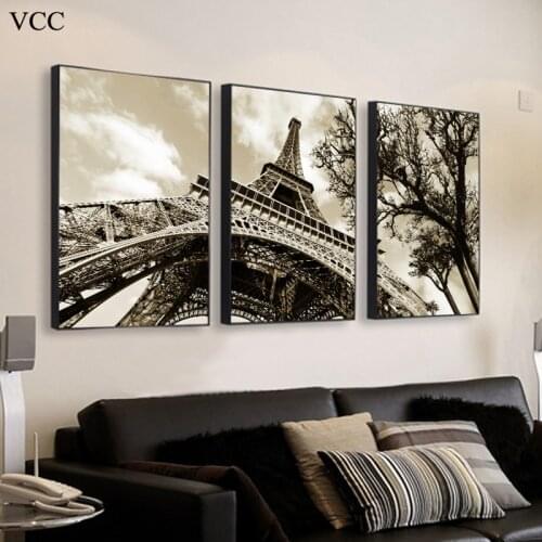 Eiffel Tower Painting Decorative Picture,Wall Art Canvas Painting Posters And Prints,Wall Pictures For Living Room,Wall Decor