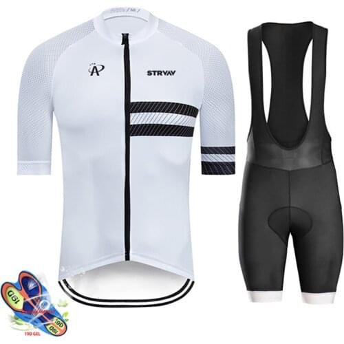Cycling Jersey Set 2020 summer Pro Team STRVAV Bicycle Cycling Clothing Bike Clothes Men Mountain Sports bike Set Cycling Suit