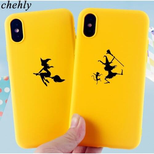 Funny Phone Case for IPhone 6s 7 8 11 12 Mini Plus Pro X XS Max XR SE Witch Cases Soft Silicone Fitted Back Accessories Covers