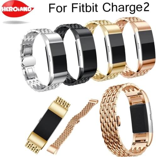Replacement metal wrist band for Fitbit Charge 2 Strap Stainless Steel Bracelet Fitbit Charge 2 Band Band Smart Watch Wristband