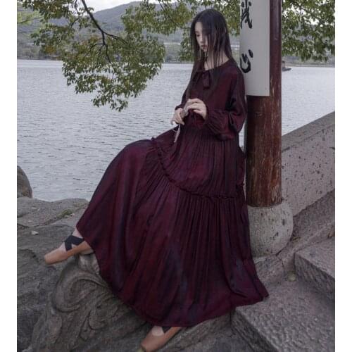 Women Loose Vintage Dress Ladies Retro Plus Size Dresses Female 2020 Spring Summer Dress