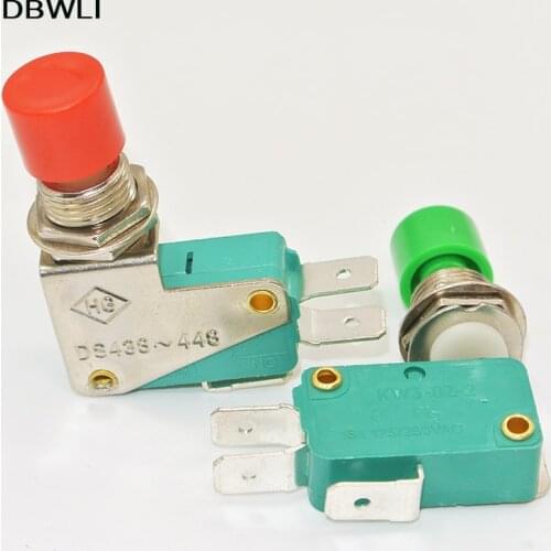 1PC AC 125V/250V 16A SPDT NO NC Momentary Red Cap Push Button Micro Switch DS438
