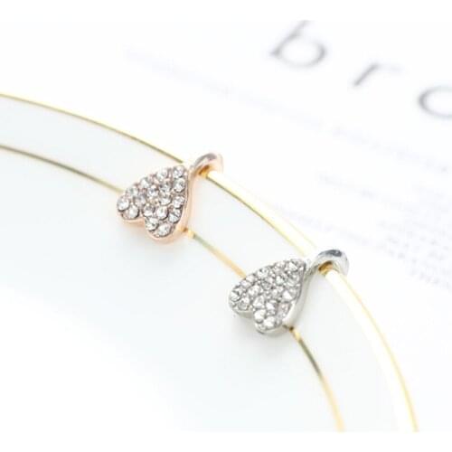 1PC Crystal Star Nose Ring Heart Body Piercing Fake Septum Rings & Studs Pentagram Ear Clip Non Piercing Jewelry Accessories