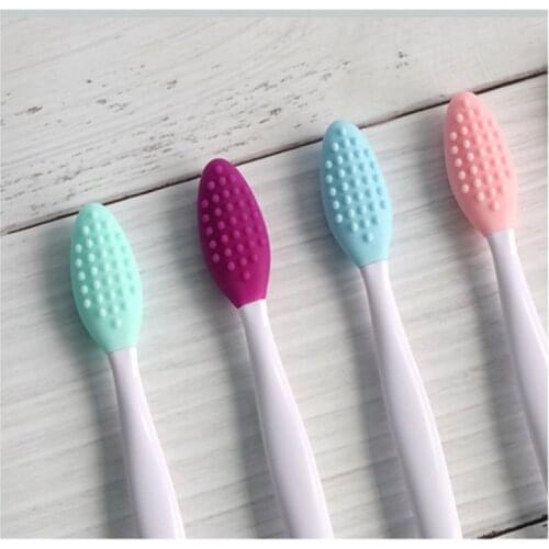 2pcs Silicone beauty nose brush to clean blackheads long-handled nasal washing cleaning brush nasal washing brush tool