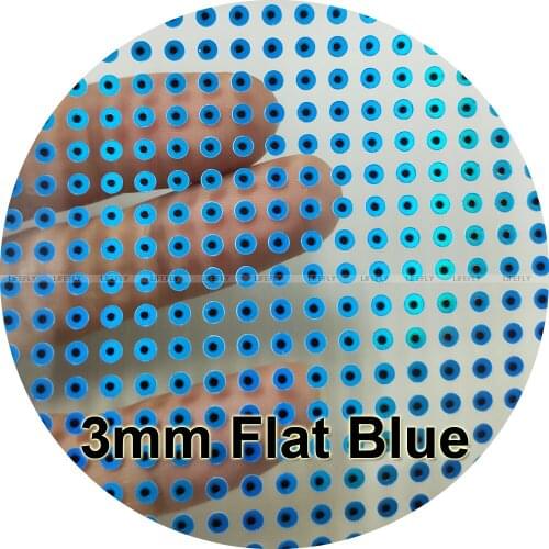 3mm Flat Blue / Wholesale 900 Flat Eyes, Fly Tying, Jig Tying, Lure Making, Spinner Baits, Craft