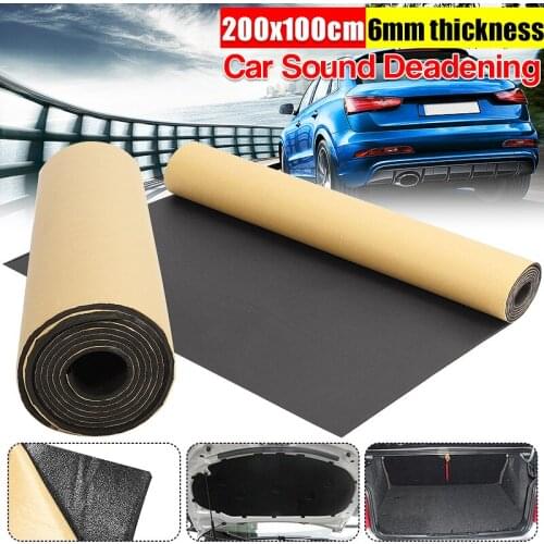 50*200cm 5mm 10mm Car Sound Deadener Mat Noise Bonnet Insulation Deadening Sound Insulation Cotton for Hood Engine Sticker