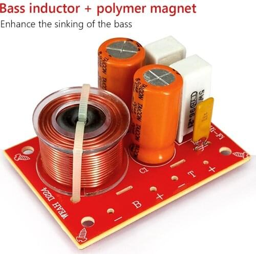 80W 2 Way Hi-Fi Audio TREBLE BASS Speaker Frequency Divider Stereo Crossover Filters For 4-8ohm speaker