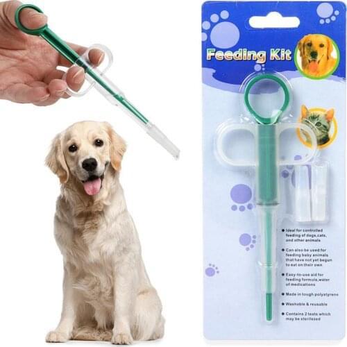Pet Dog Cat Puppy Pills Dispenser Feeding Kit Given Medicine Control Rods Home Universal Pet Medicine Feeder H
