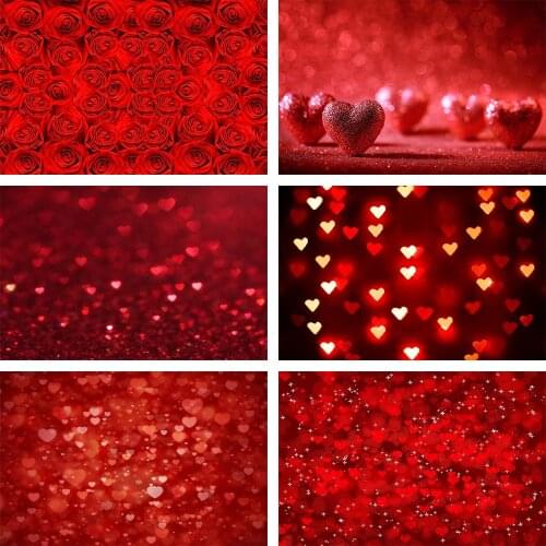 Avezano Photography Backdrops Valentines Day Little Sweet Heart 1st Baby Birthday Party Red Rose Flower Background Photo Studio