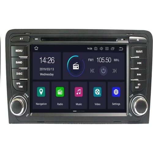 IPS DSP 4G 64G Android 10 CAR DVD GPS For Audi A3 8P 2003-2012 S3 2006-2012 RS3 Sportback 2011 multimedia player stereo radio