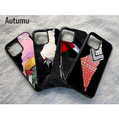 Phone Case for iPhone 12 mini X XS XR 11 Pro Max SE 2020 7 8 Plus Samsung S8 S9 S10 S20 S21 Palestine Map Flag Accessories Cover