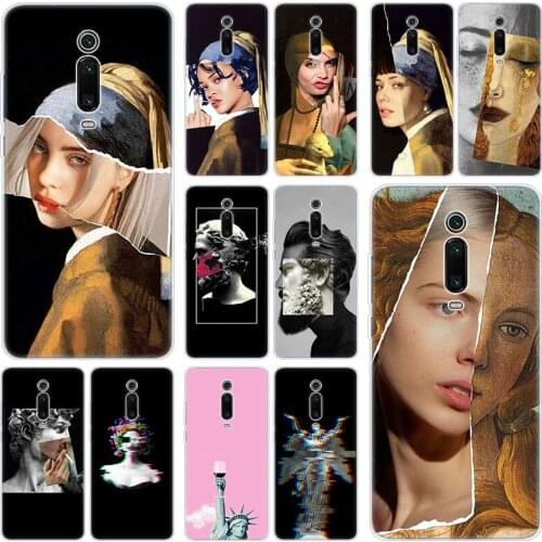 Collage David Mona Lisa art Case For Xiaomi Mi Note 10 9T CC9 E 9 Pro A3 Lite Play Redmi Note 8T 8 8A 6 Pro 6A 4X Fashion Cover